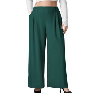 NEW Halara Flex™ High Waisted Pocket Wide Leg Waffle Work Pants Size 2X P Career
